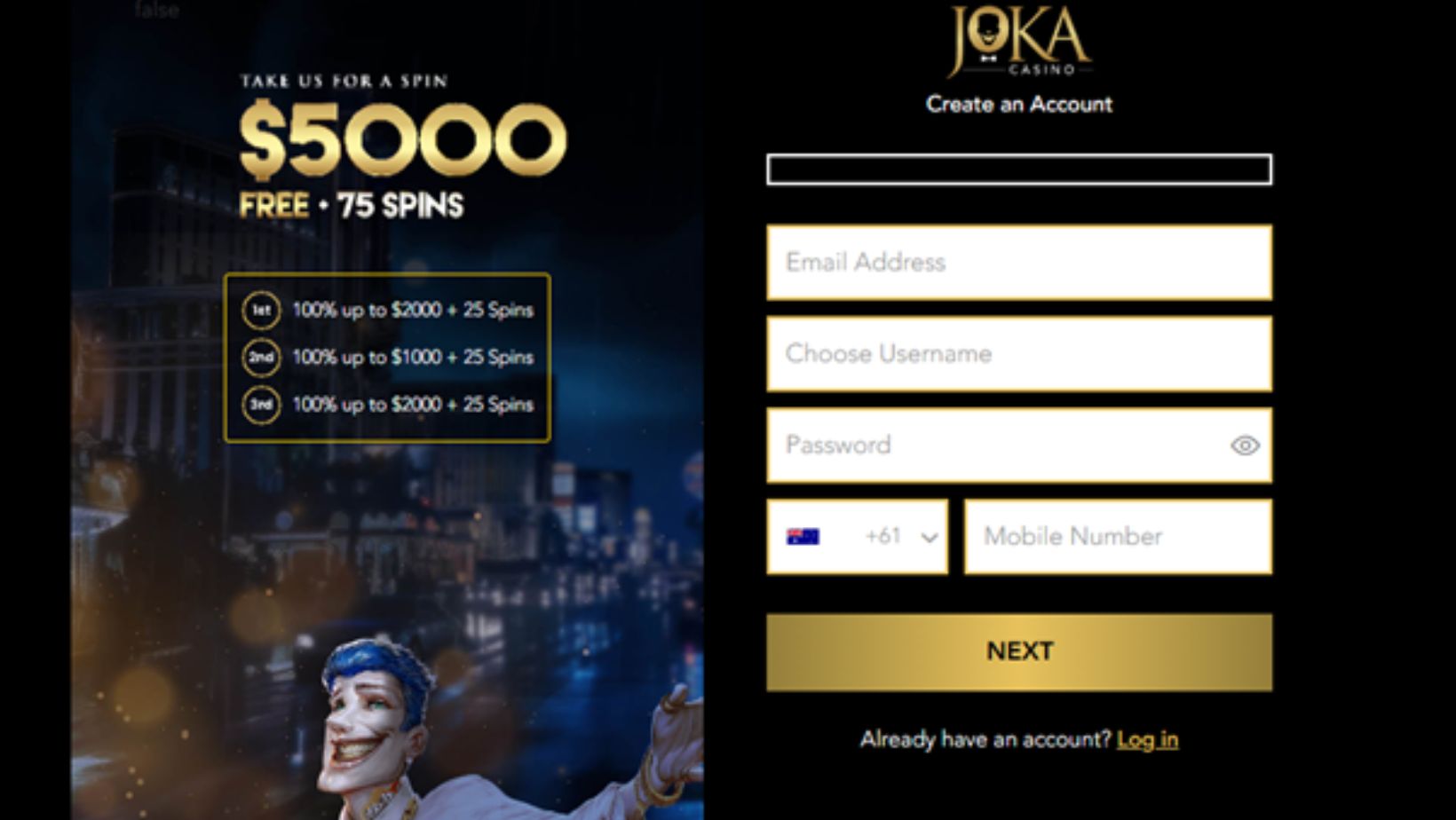 JokaRoom: Registration Procedure